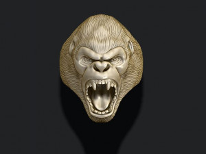 Roaring angry gorilla ring 3D Принт Модель