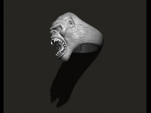 Roaring angry gorilla ring 3D Принт Модель