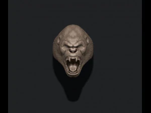 Roaring angry gorilla ring 3D Print Model