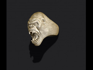 Roaring angry gorilla ring 3D Принт Модель