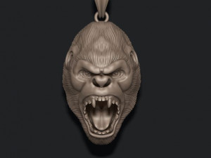 Roaring angry gorilla pendant 3D Принт Модель