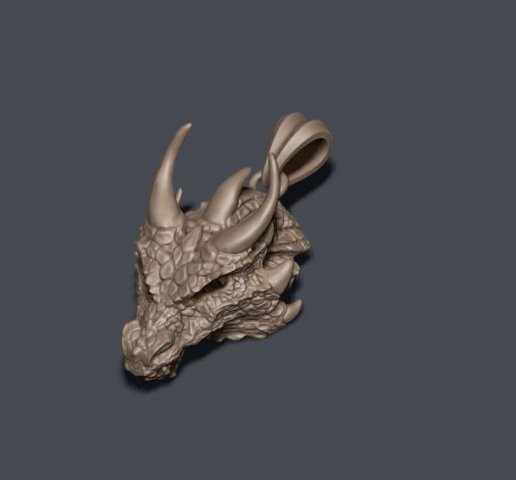 Download Dragon pendant 3D Model