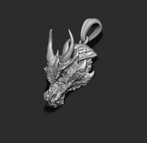 Download Dragon pendant 3D Model