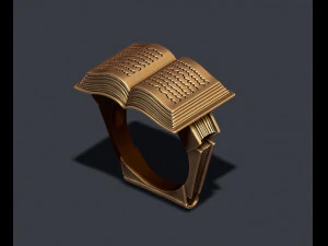 किताब की अंगूठी 3D प्रिंट मॉडल