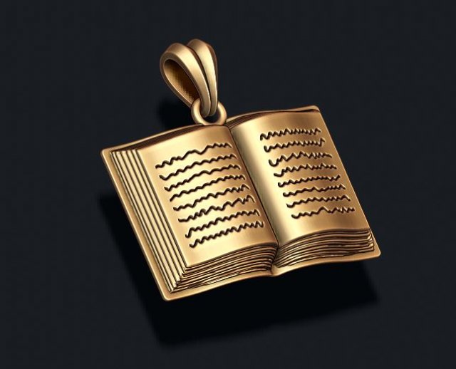 Book pendant Modello di stampa 3D .c4d .max .obj .3ds .fbx .stl .blend 