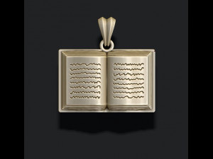 Book pendant Modello di stampa 3D