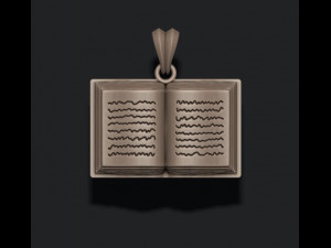 Book pendant Modello di stampa 3D