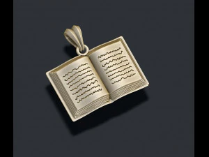 Book pendant 3D Print Model