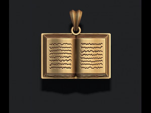 Book pendant Modello di stampa 3D