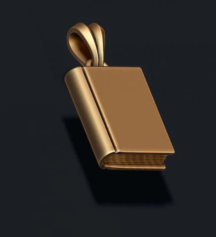 Book pendant 3D Print Model .c4d .max .obj .3ds .fbx .stl .blend 