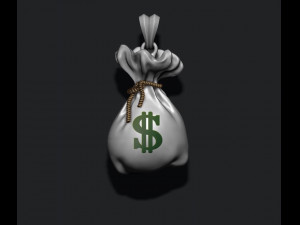 Money bag pendant 3D प्रिंट मॉडल