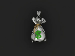 Money bag pendant 3D Print Model