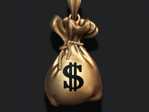 Money bag pendant 3D Print Model