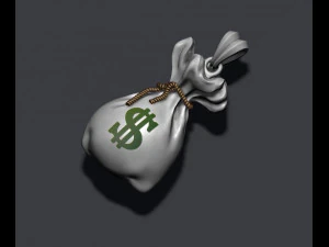 Money bag pendant 3D Print Model