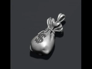 Money bag pendant 3D Print Model
