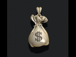 Money bag pendant 3D Print Model