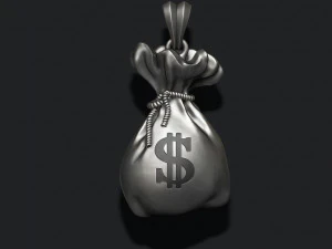 Money bag pendant 3D Print Model