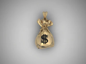 Money bag pendant 3D Print Model