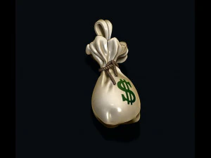 Money bag pendant 3D Print Model