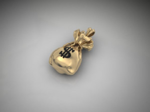 Money bag pendant 3D 打印模型