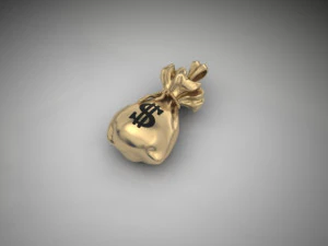 Money bag pendant 3D Print Model