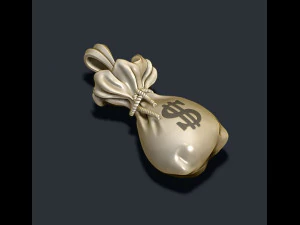 Money bag pendant 3D Print Model