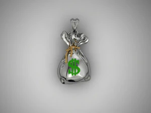 Money bag pendant 3D Print Model