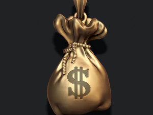 Money bag pendant 3D Print Model