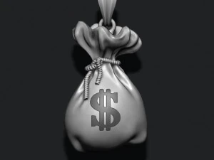 Money bag pendant 3D Print Model