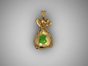Money bag pendant 3D Print Model