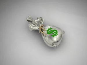 Money bag pendant 3D Print Model