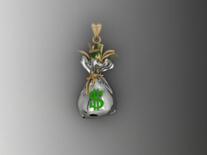Money bag pendant 3D 打印模型