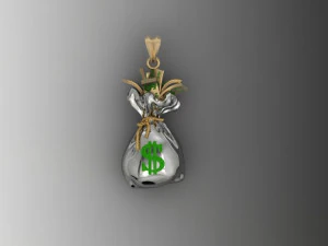 Money bag pendant 3D Print Model