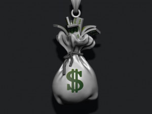 Money bag pendant 3D 打印模型