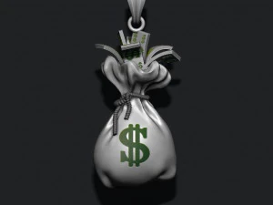 Money bag pendant 3D Print Model
