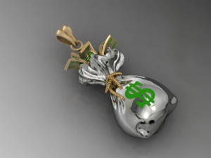 Money bag pendant 3D Print Model