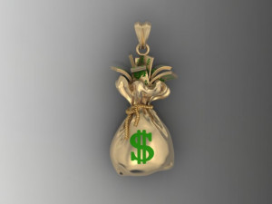 Money bag pendant 3D 打印模型