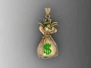Money bag pendant 3D Print Model
