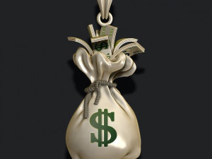 Money bag pendant 3D Print Model