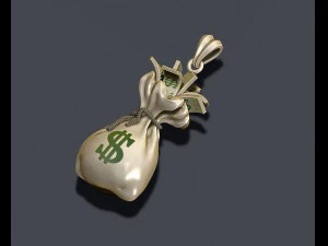Money bag pendant 3D Print Model