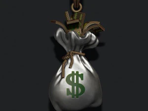 Money bag pendant 3D Print Model