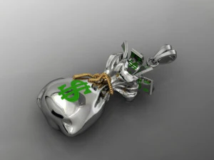 Money bag pendant 3D Print Model