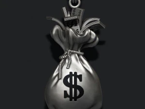 Money bag pendant 3D Print Model