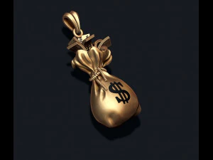 Money bag pendant 3D Print Model