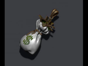 Money bag pendant 3D Print Model