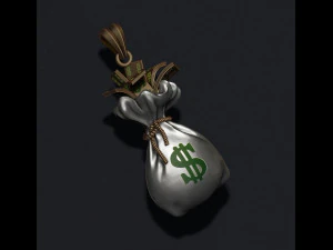 Money bag pendant 3D Print Model