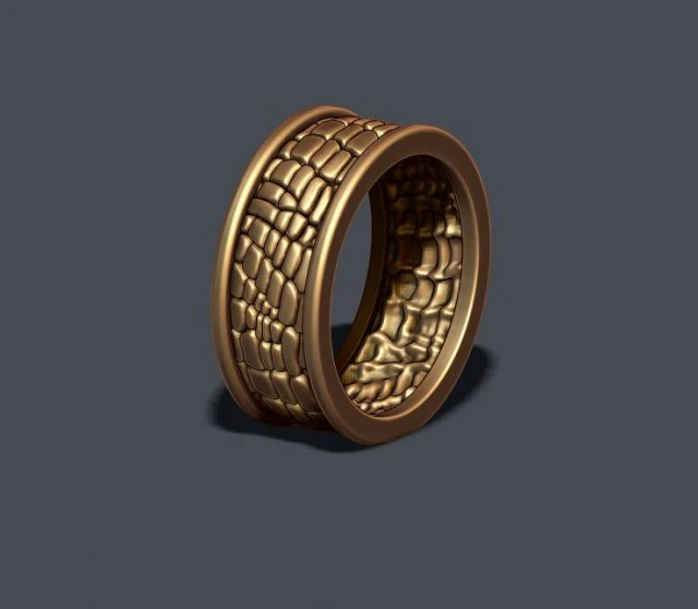 Skin ring 3D Print Model .c4d .max .obj .3ds .fbx .stl .blend 