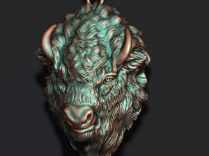Buffalo pendant 3D 打印模型