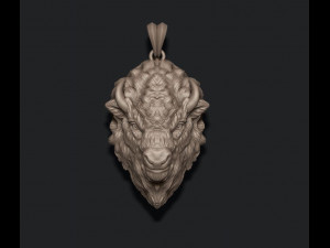 Buffalo pendant 3D 打印模型