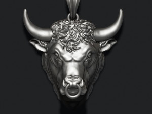 Bull pendant 3D प्रिंट मॉडल